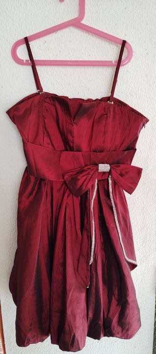 Vestido Burdeos Fiesta Talla M