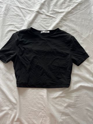 Top Zara negro talla S