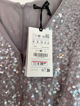 Vestido Pull&Bear lentejuelas gris