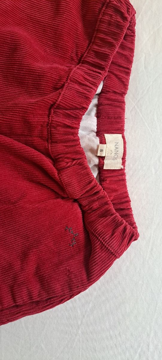 Pantalón corto pana Nanos niño talla 8