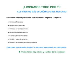 Servicio limpieza profesional
