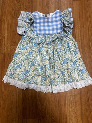 Vestido niña flores - talla 8 años
