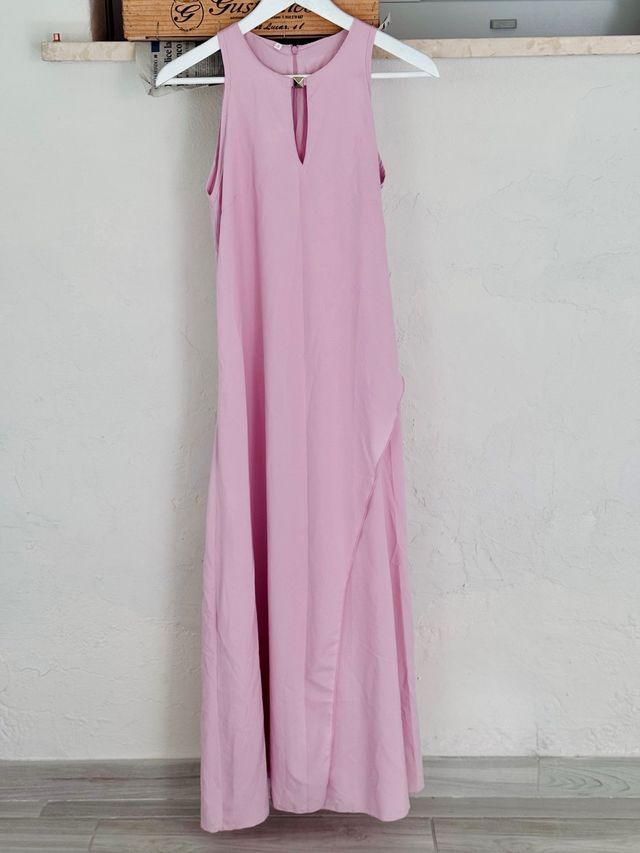 Abito lungo rosa cipria - Taglia S