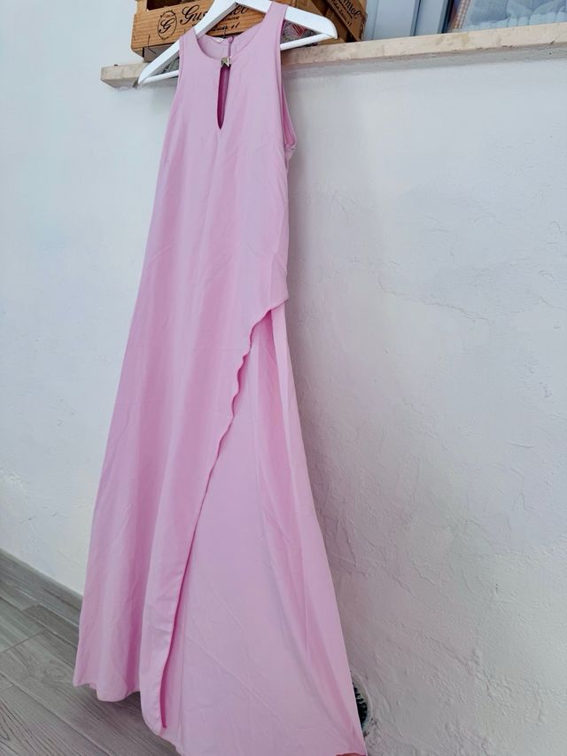 Abito lungo rosa cipria - Taglia S