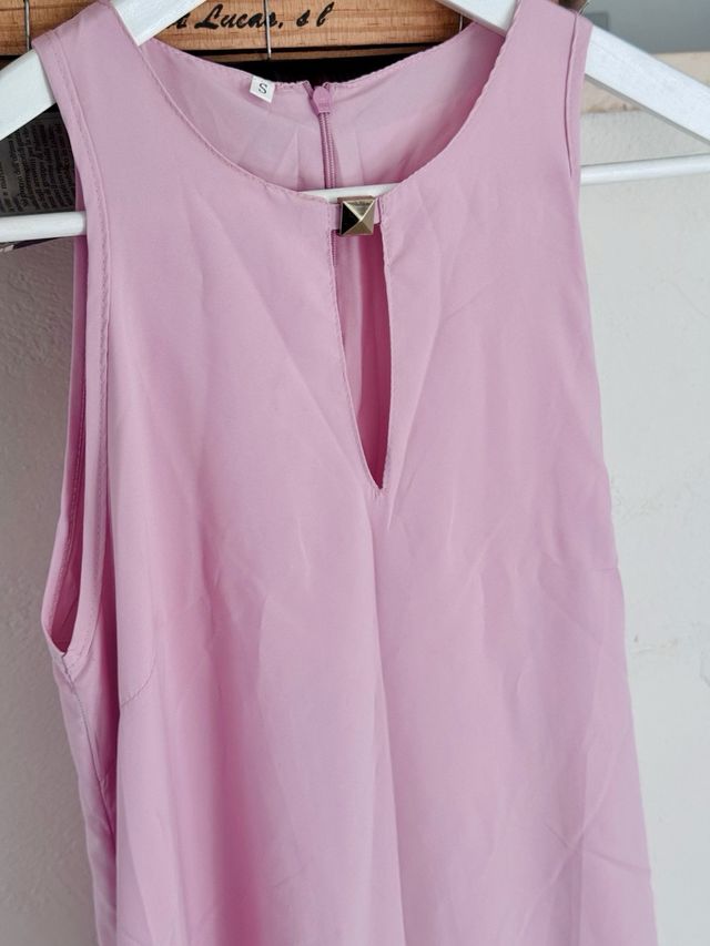 Abito lungo rosa cipria - Taglia S