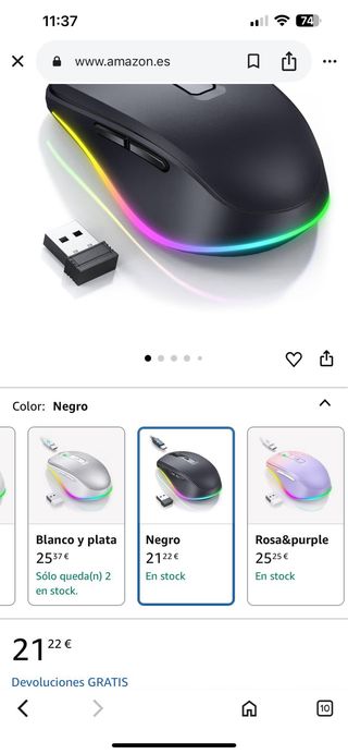 Ratón Seenda LED inalámbrico