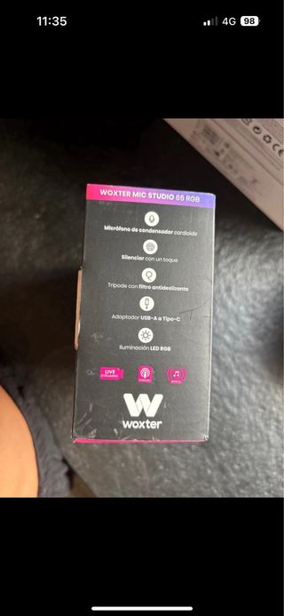 Micrófono Woxter Mic Studio 65 RGB