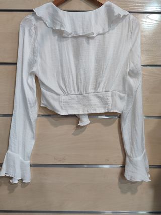 Blusa blanca Stradivarius talla S