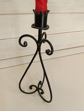 Candelabro ferro battuto nero