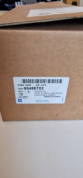 Antiniebla trasero Izquierdo Chevrolet Cruze