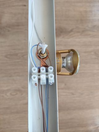 Lampada a binario a 4 luci dorate