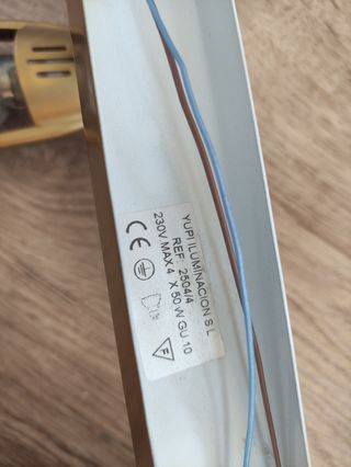 Lampada a binario a 4 luci dorate