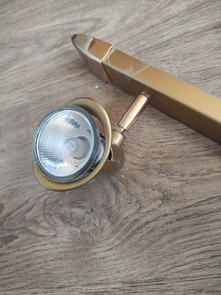 Lampada a binario a 4 luci dorate