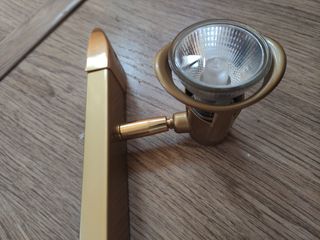 Lampada a binario a 4 luci dorate