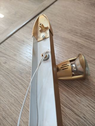 Lampada a binario a 4 luci dorate