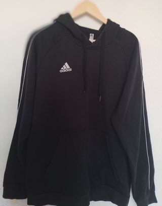 Sudadera Adidas negra c/rayas