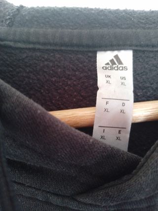 Sudadera Adidas negra c/rayas