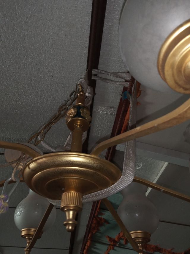 Lampara techo 5 luces vintage