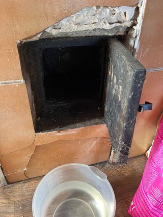Cocina leña antigua - Negra Hergom 