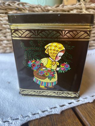 Scatolina da the in  latta vintage