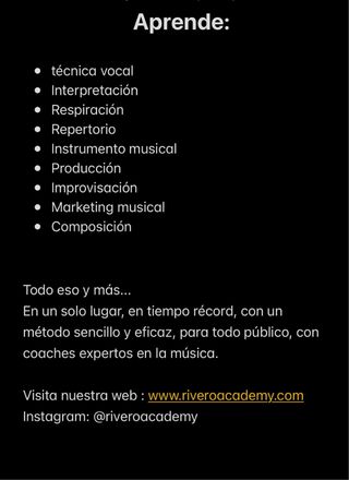 Clases canto 28% off  online/presencial 