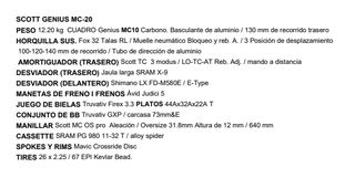 Scott Genius MC-20 MTB - Carbono