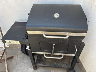 Barbacoa carbón negra 112x65x108cm