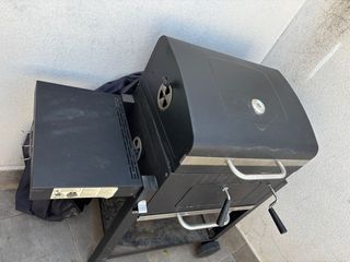 Barbacoa carbón negra 112x65x108cm