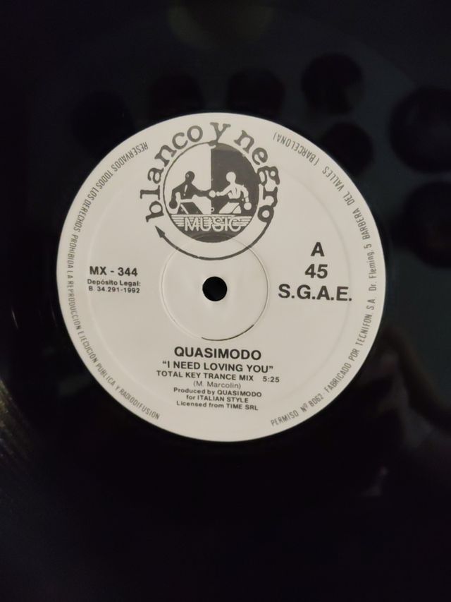 Vinilo Quasimodo -  I need loving you
