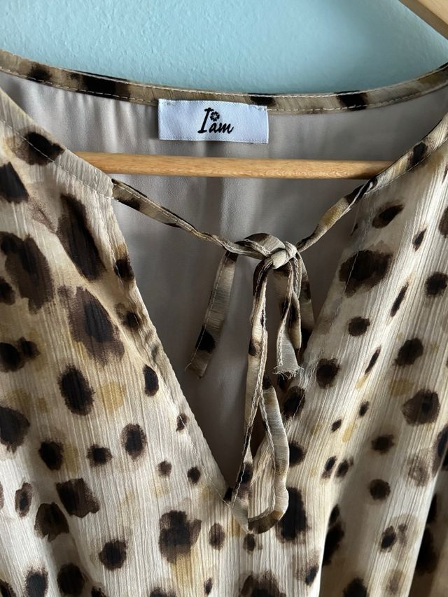 Miniabito Leopardo - Beige e Marrone