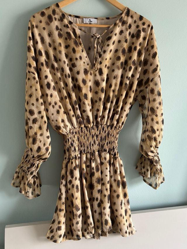 Miniabito Leopardo - Beige e Marrone