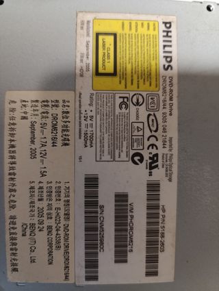 Lector DVD + Disco Duro HDD
Funcionan perfectament