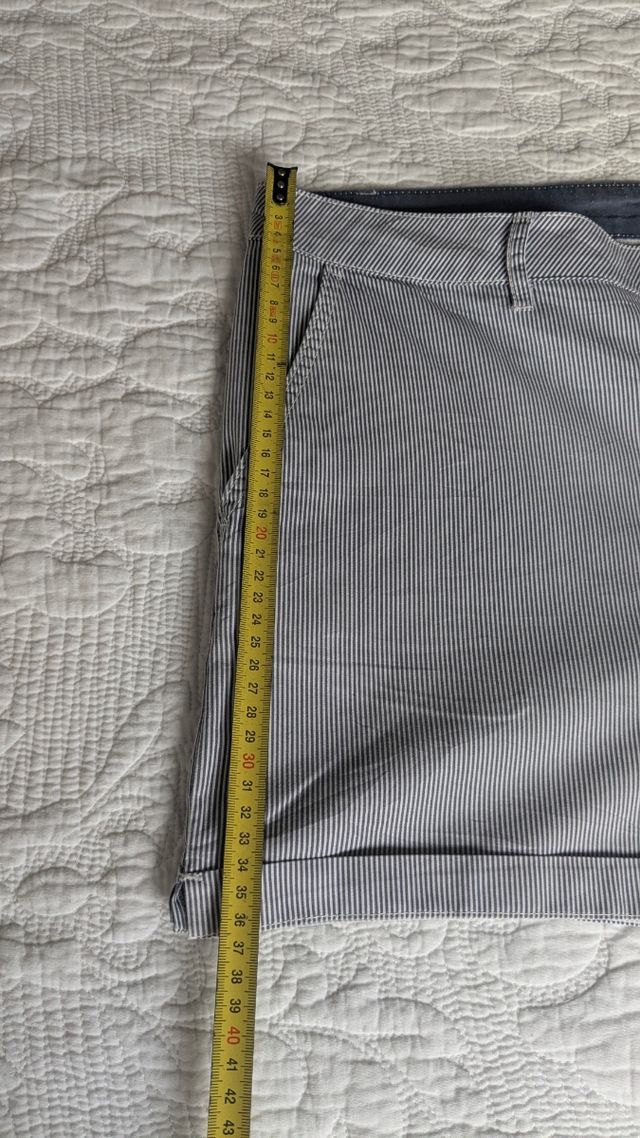 Shorts rayas azul blanco