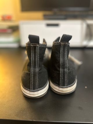 Zapatillas lona negras altas