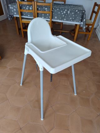 Trona ANTILOP IKEA blanca c/bandeja