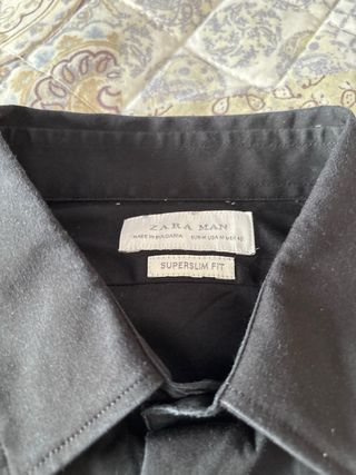 Camisa Zara Man negra - Talla M