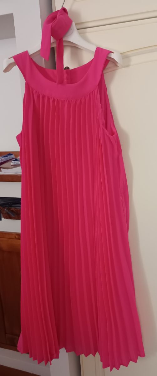 Vestito plissettato rosa bimba