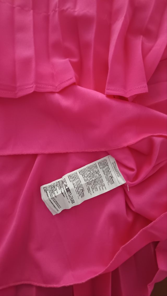 Vestito plissettato rosa bimba