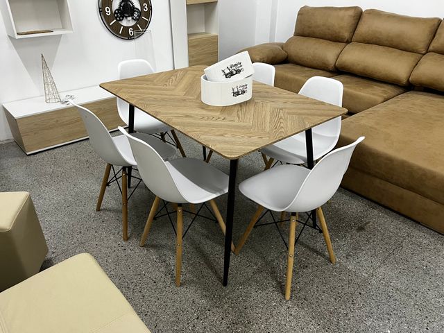 Mesa extensible madera-metal