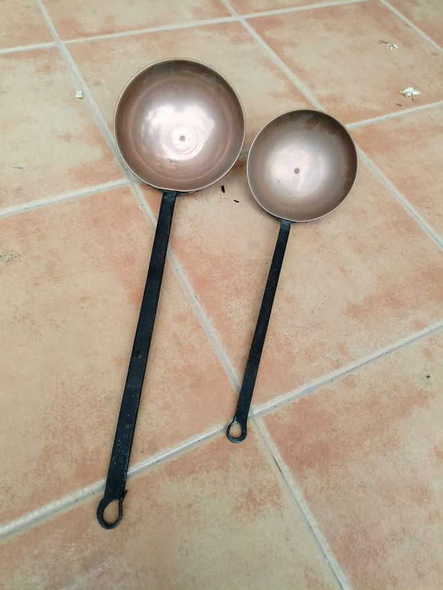 Cazos cobre antiguos (2)
