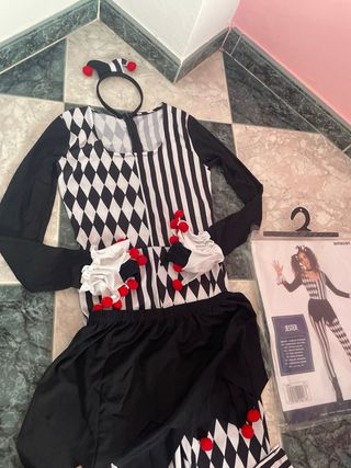 Disfraz Arlequín blanco y negro