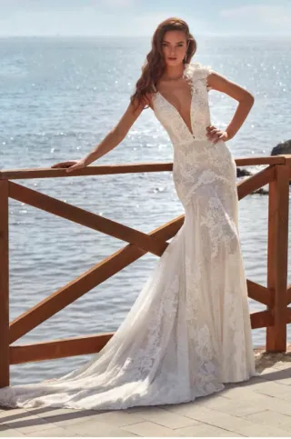 Vestido novia Valerio Luna sirena - Talla 38