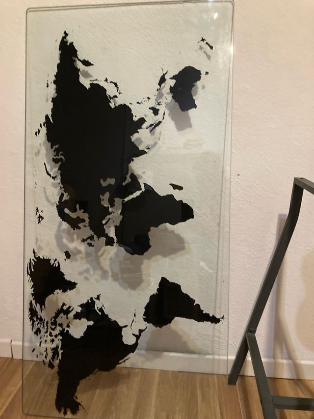 Mesa cristal mapa del mundo mundo