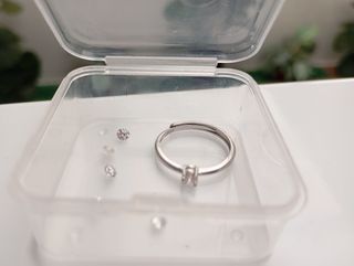 Anillo solitario diamante original en plata