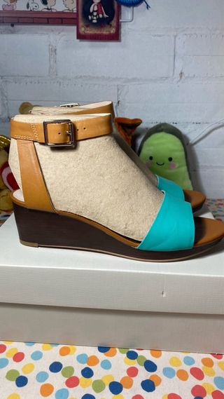 Sandalias Clarks 41,5 Marrón-Turquesa