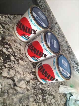 3 botes Titanlux Azul Cobalto y marino 750ml
