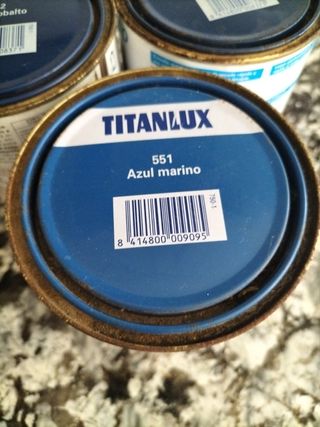 3 botes Titanlux Azul Cobalto y marino 750ml
