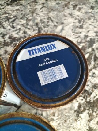 3 botes Titanlux Azul Cobalto y marino 750ml
