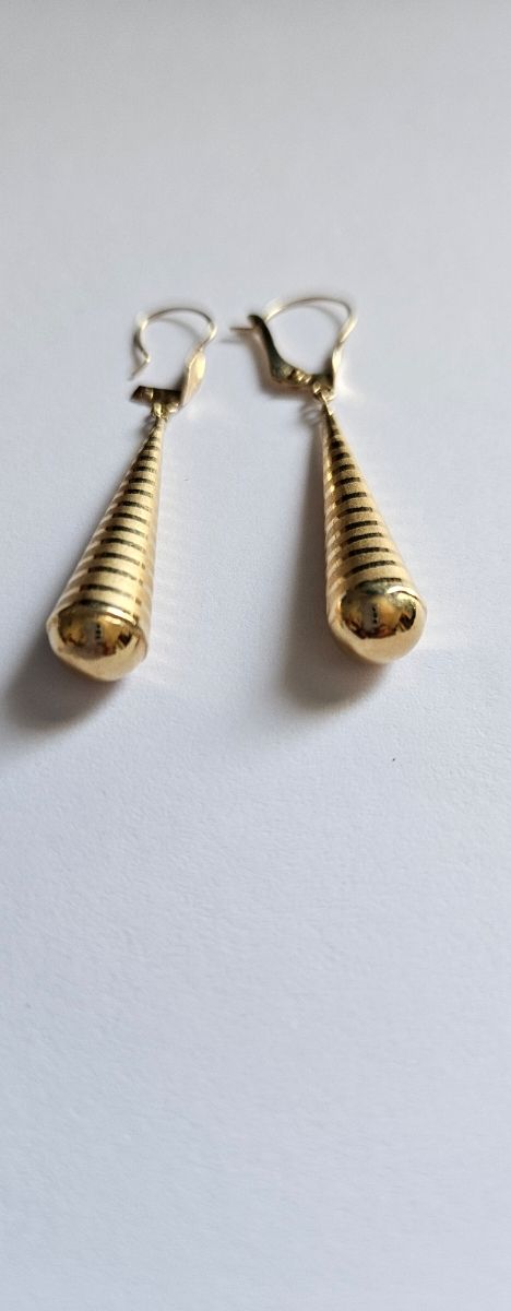 Pendientes oro 18k | Diseño gota