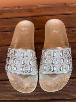 Ciabatte Liu Jo oro/bianco